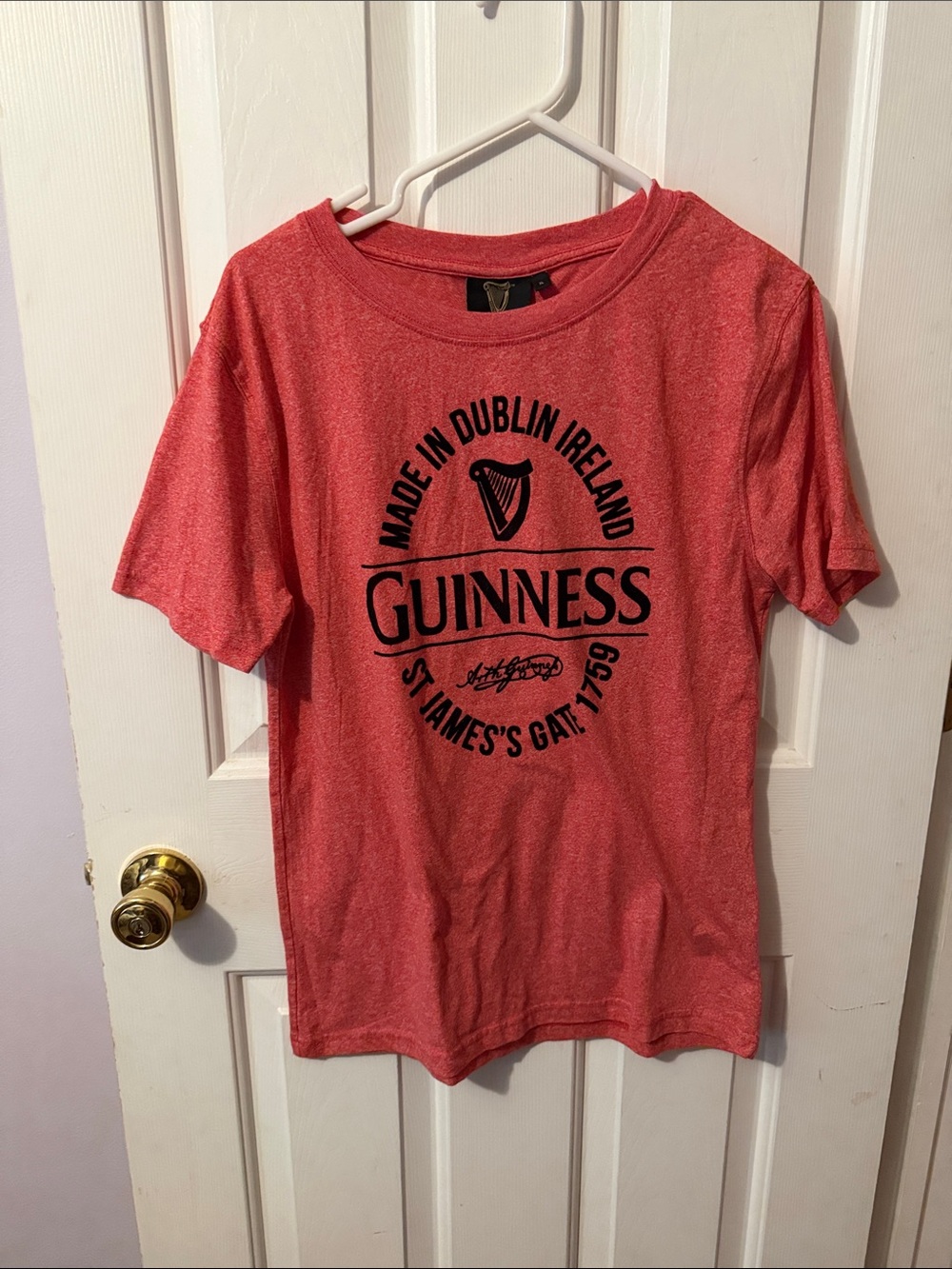 Guinness Kids Heather Red Short Sleeve Logo Tee